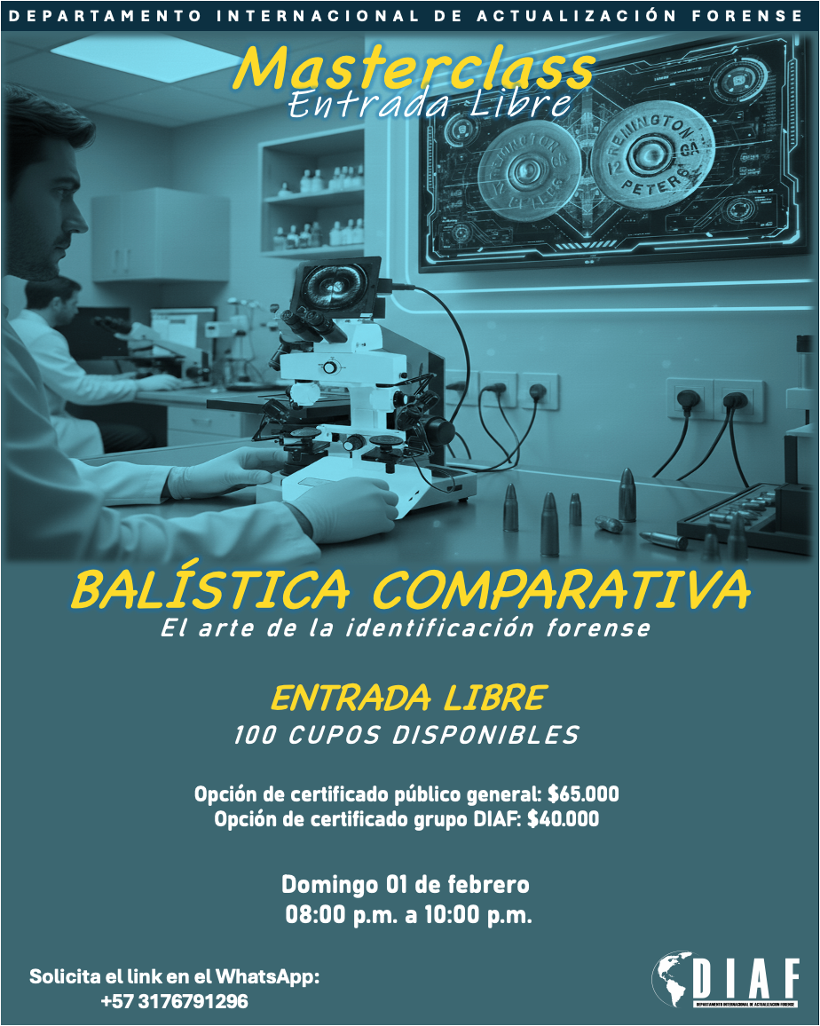 Curso de BALÍSTICA COMPARADA - Formación DIAF